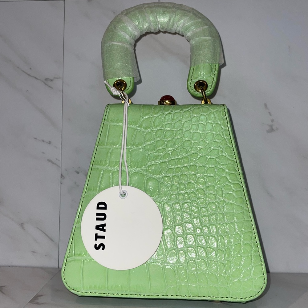 SOLD Staud pistachio colored handbag